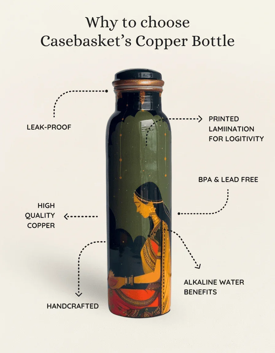 Aangan Aura Copper Bottle - Image 4