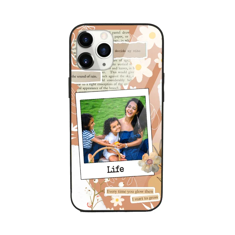 Aesthetic Polaroid Frame Glossy Phone Cover