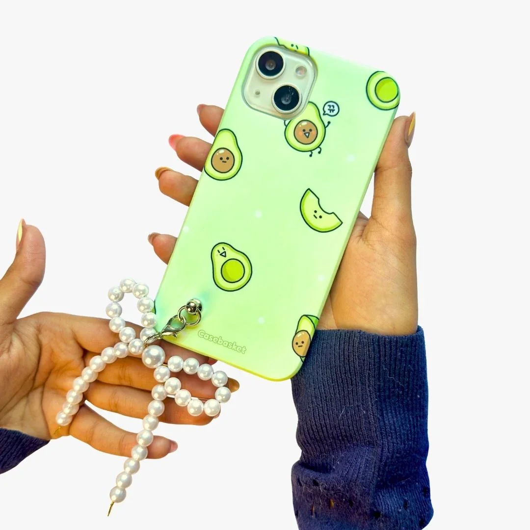 Baby Avocados Bow Bead Pearl Phone Cover - Image 2