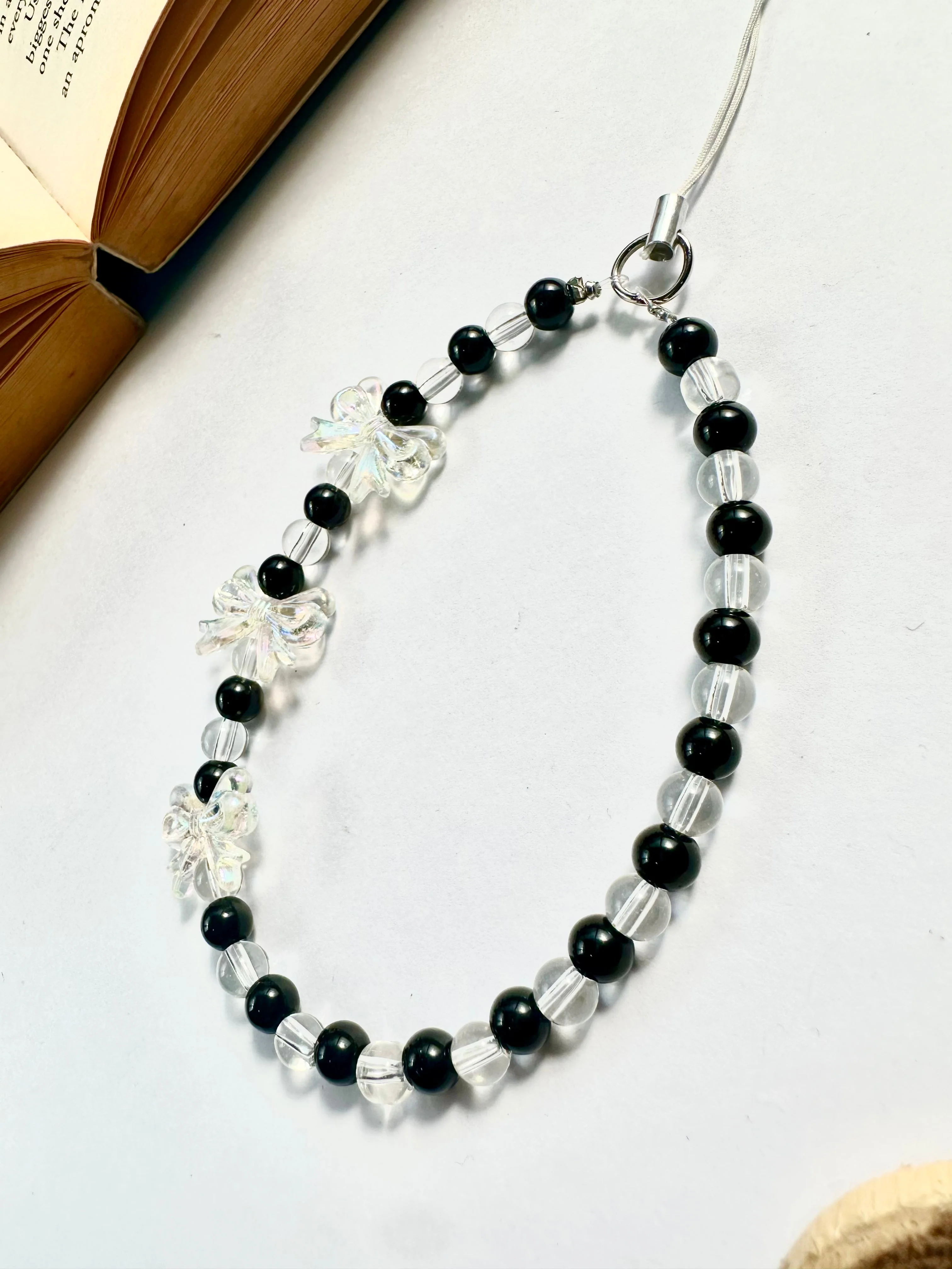 Black Ice Bow Phone Chain Charm - Image 2