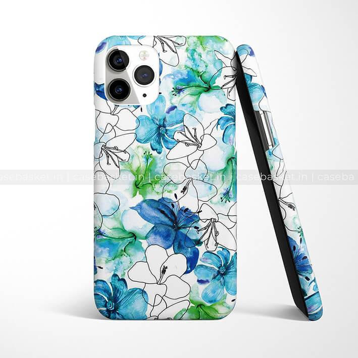 Blue Flower Petal Phone Cover - Image 3