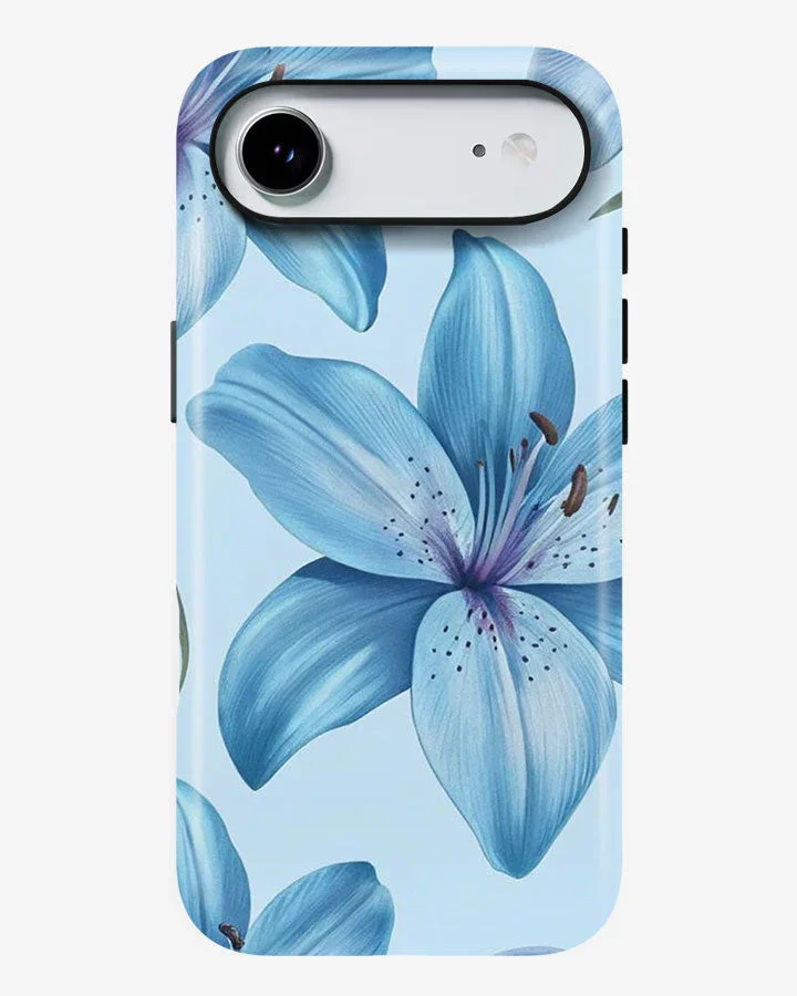 Blue Lily Glossy Armour Shell Phone Cover - Image 7