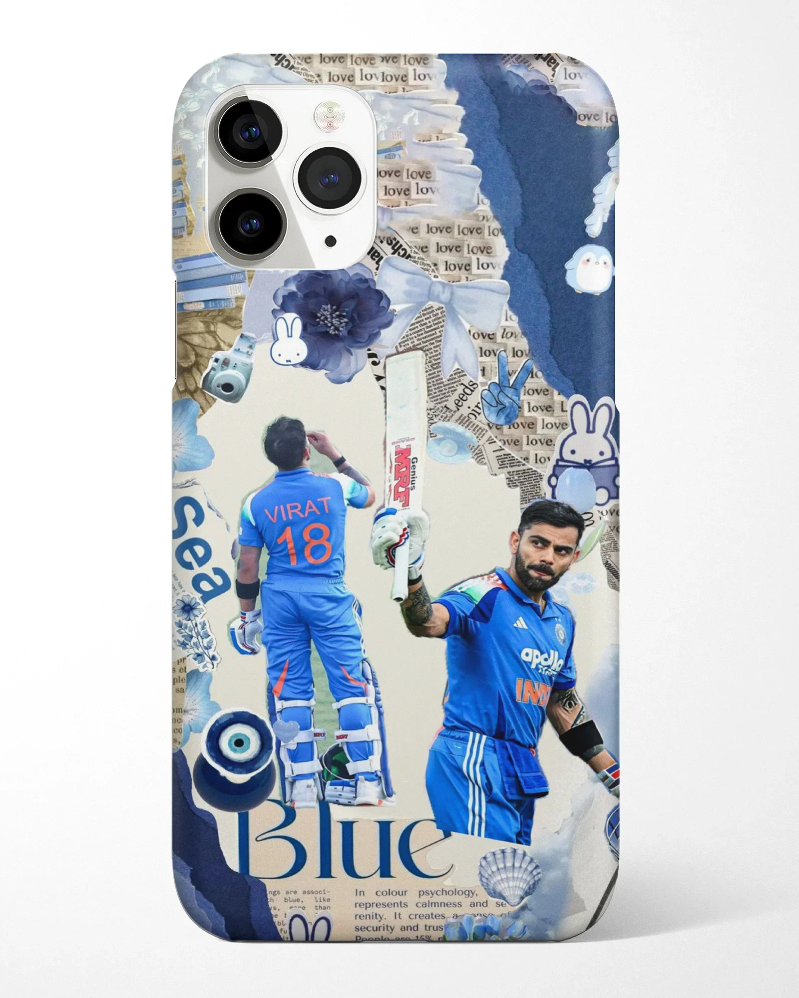 Blue Vibes Kohli Phone Cover - Image 3