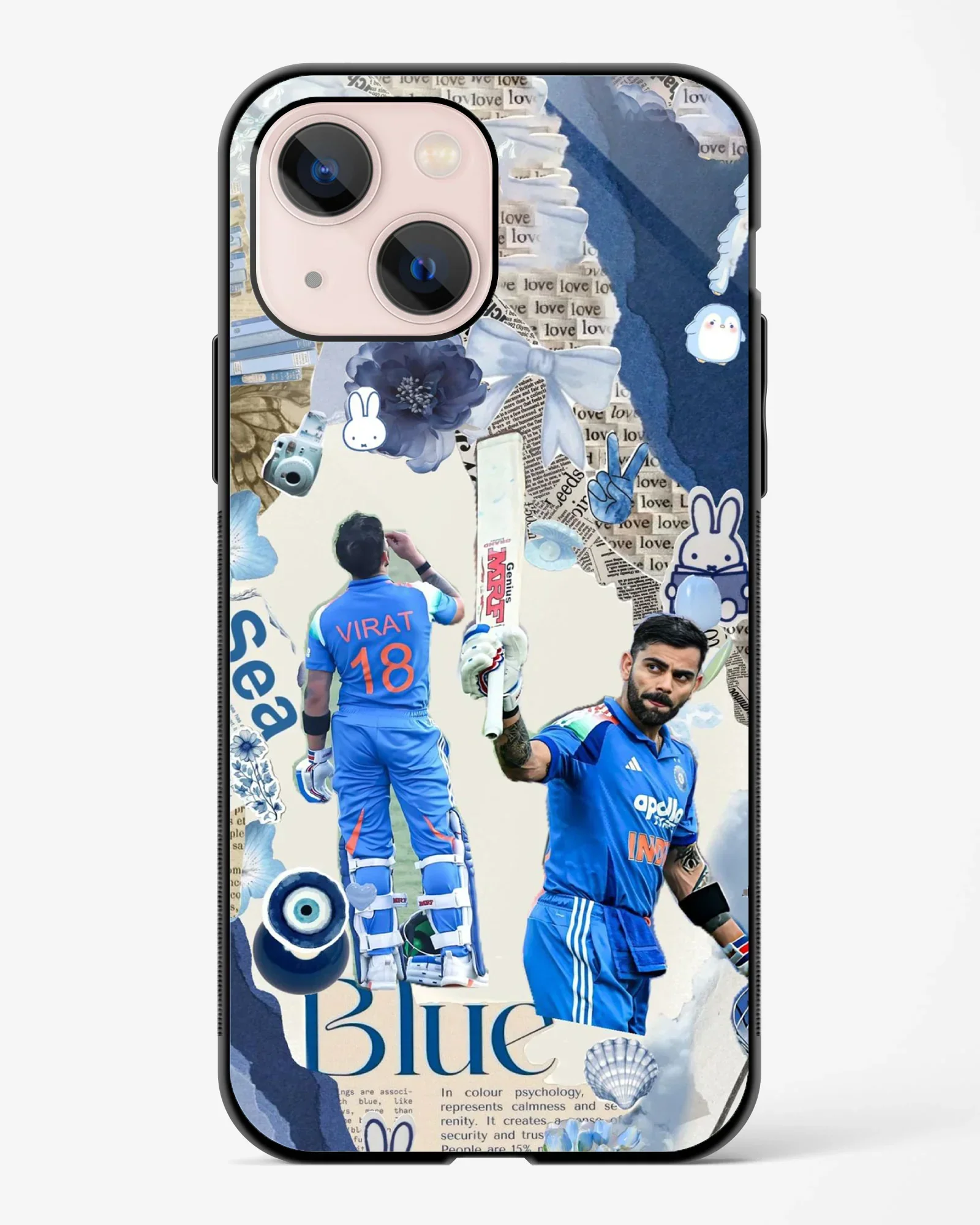 Blue Vibes Kohli Phone Cover - Image 5