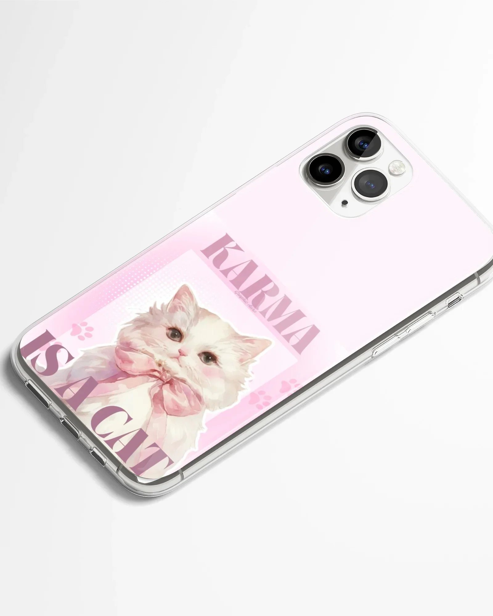 Blush Bow Kitty Phone Cover - Image 2