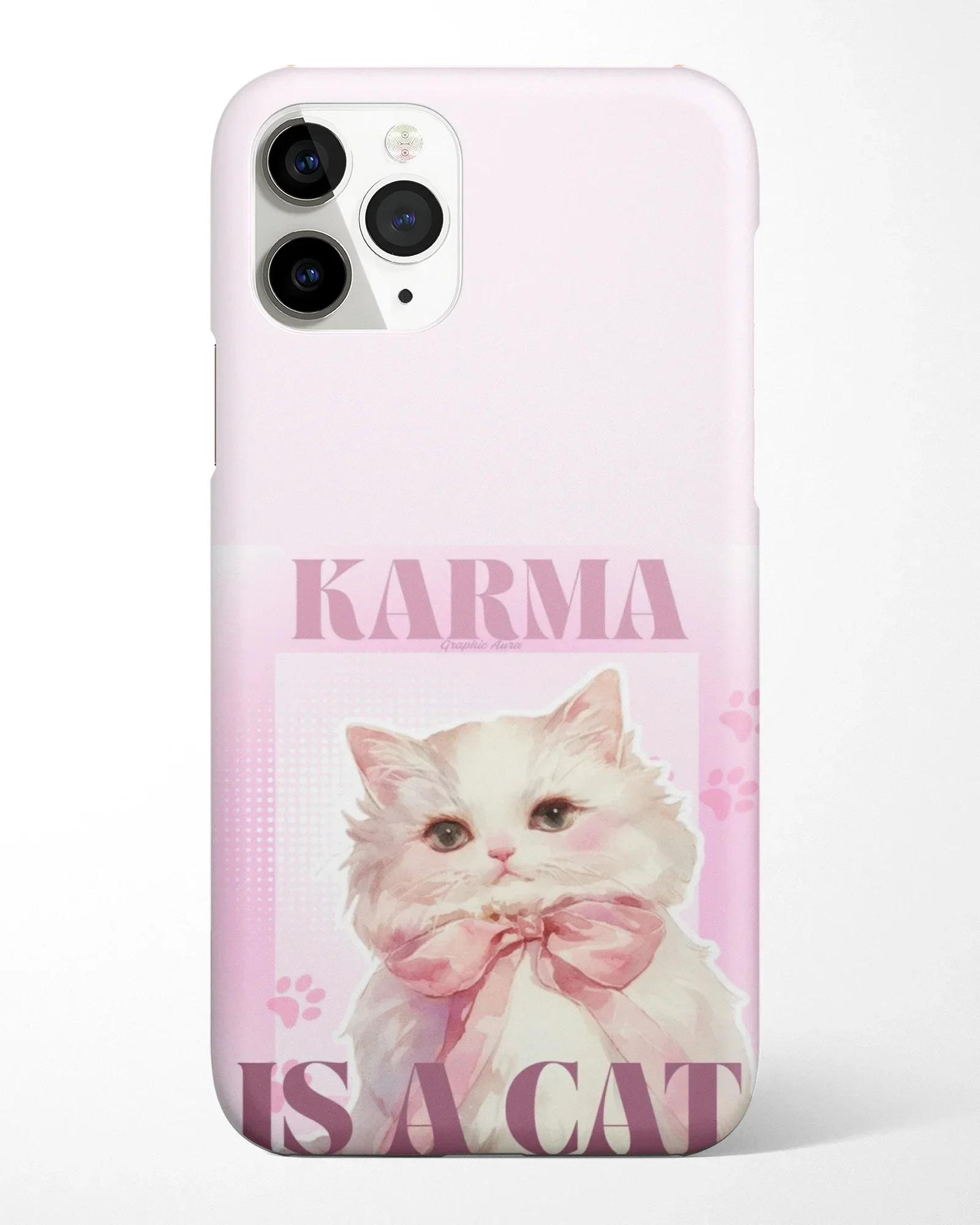 Blush Bow Kitty Phone Cover - Image 3