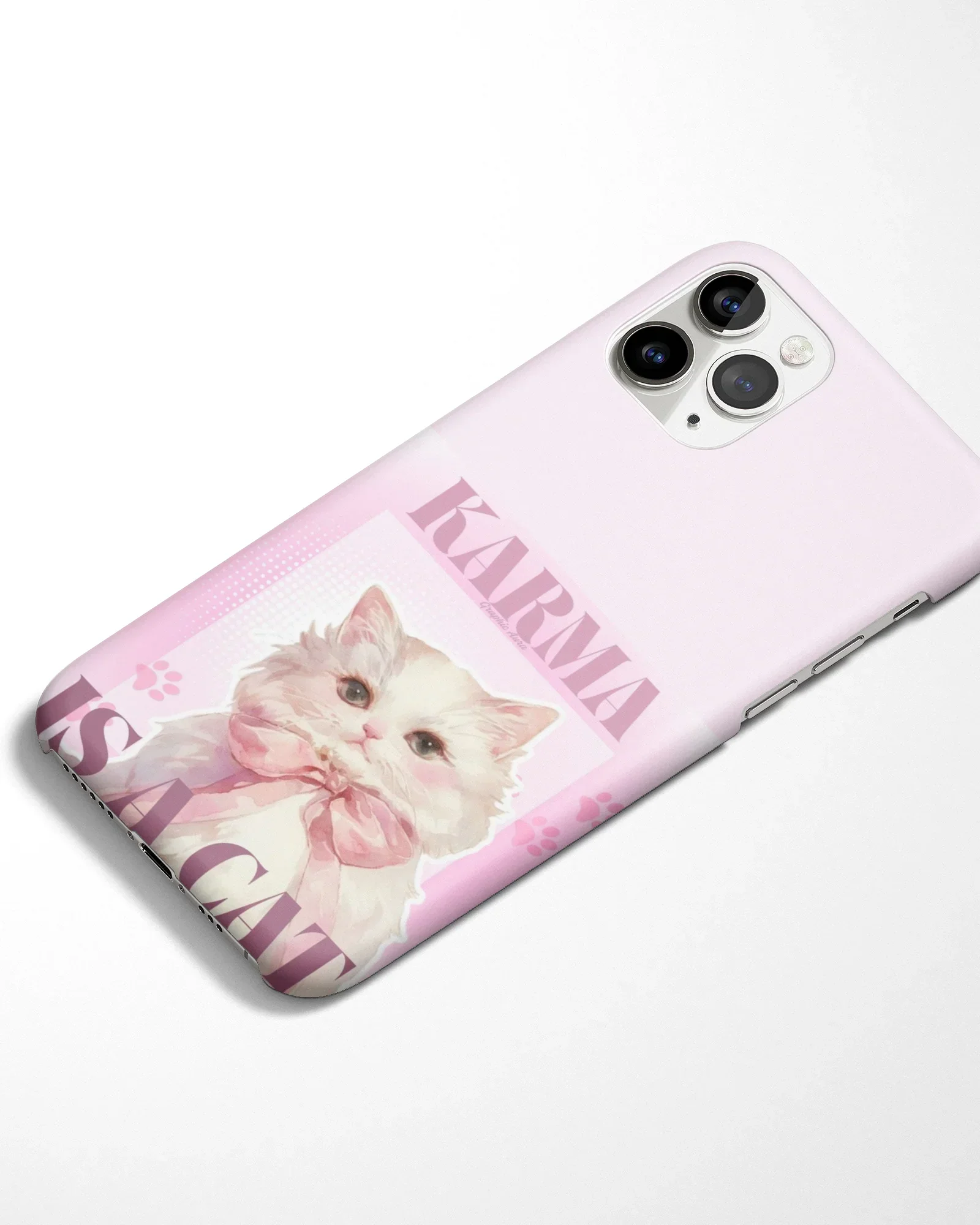 Blush Bow Kitty Phone Cover - Image 4