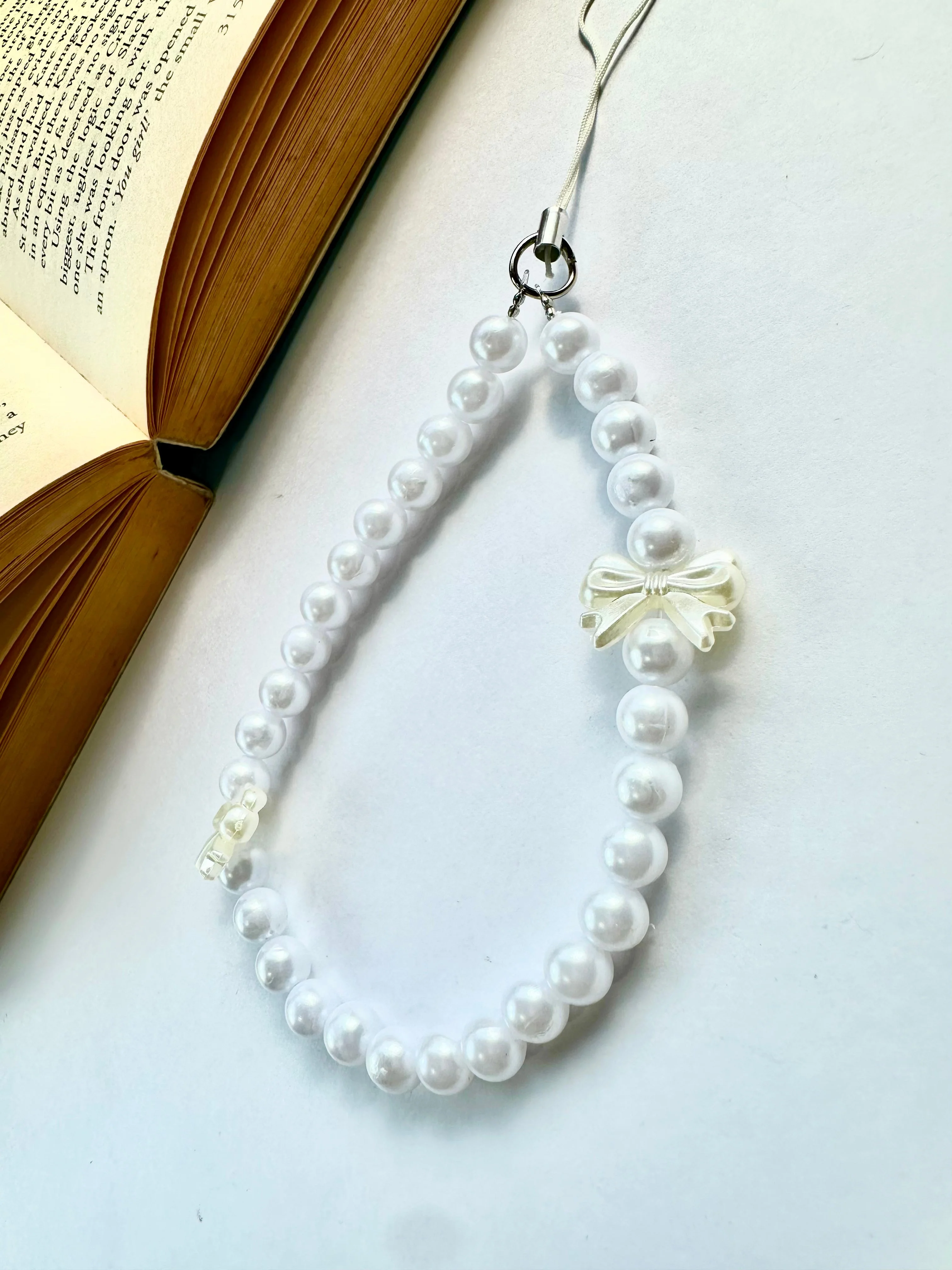 Bow Pearl Phone Chain Charm - Image 3