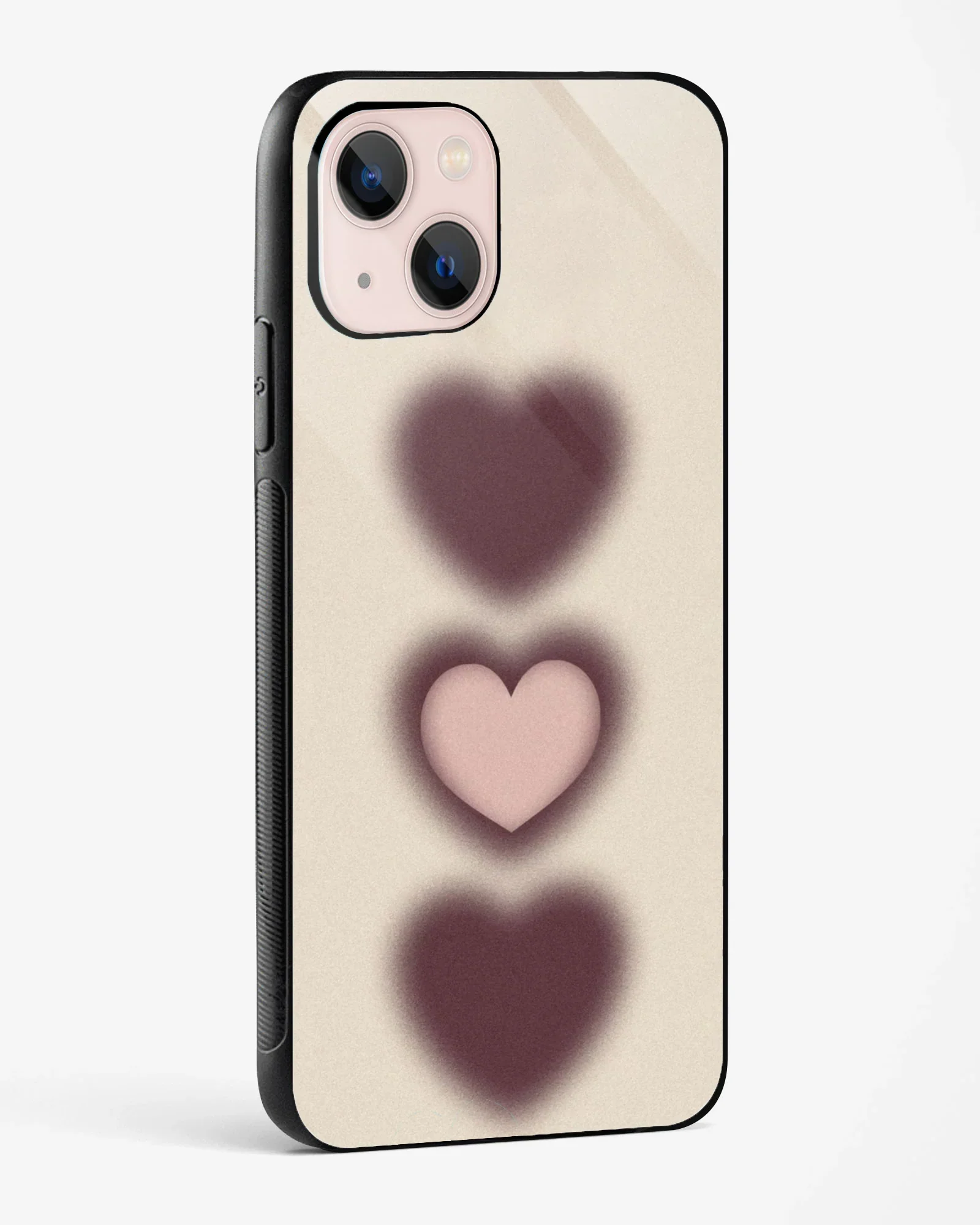 Brown Blush Beige Hearts Phone Cover - Image 6