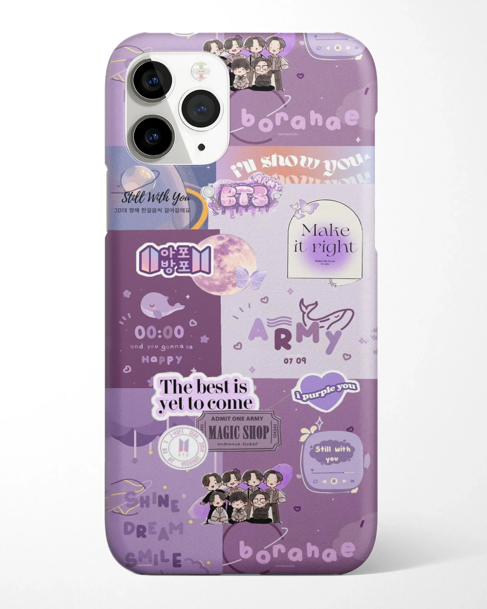 BTS ARMY Purple Vibes Phone Cover - Image 3