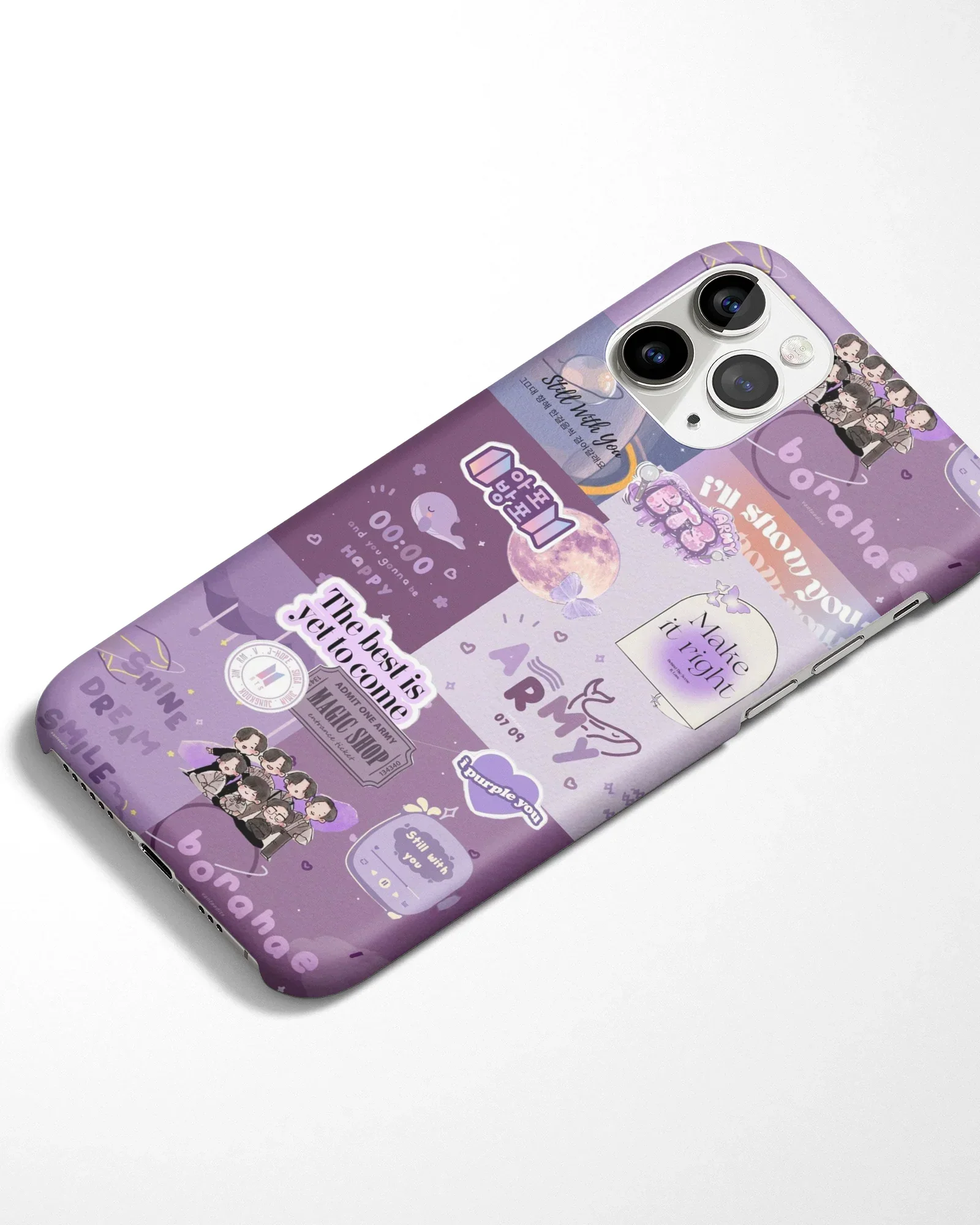 BTS ARMY Purple Vibes Phone Cover - Image 4