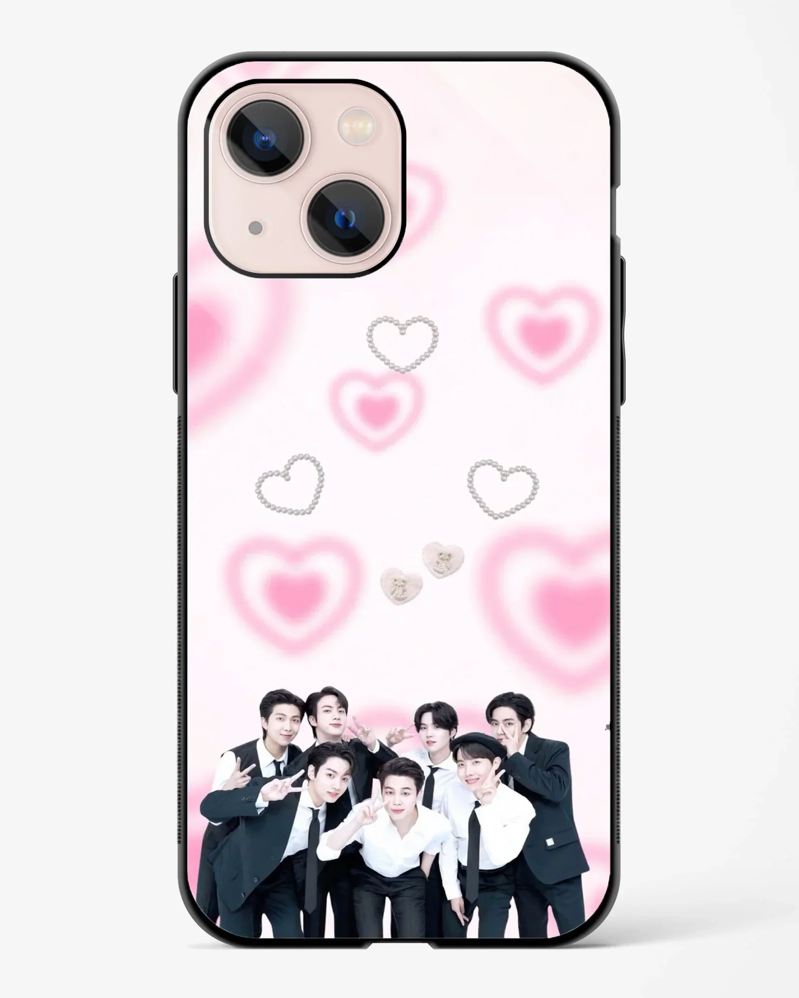 BTS Pink Hearts Phone Cover - Image 5