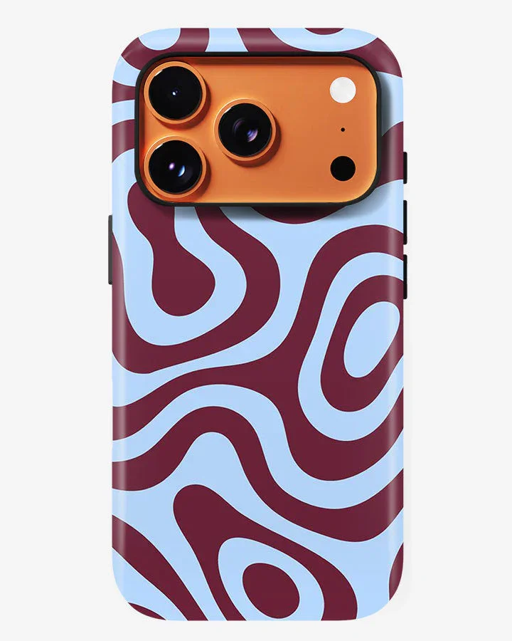 Burgundy Blue Glossy Armour Shell Phone Cover - Image 6