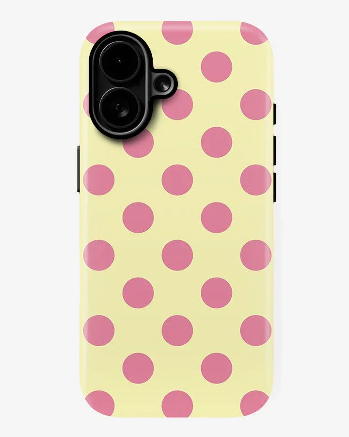 Butter Polka Glossy Armour Shell Phone Cover
