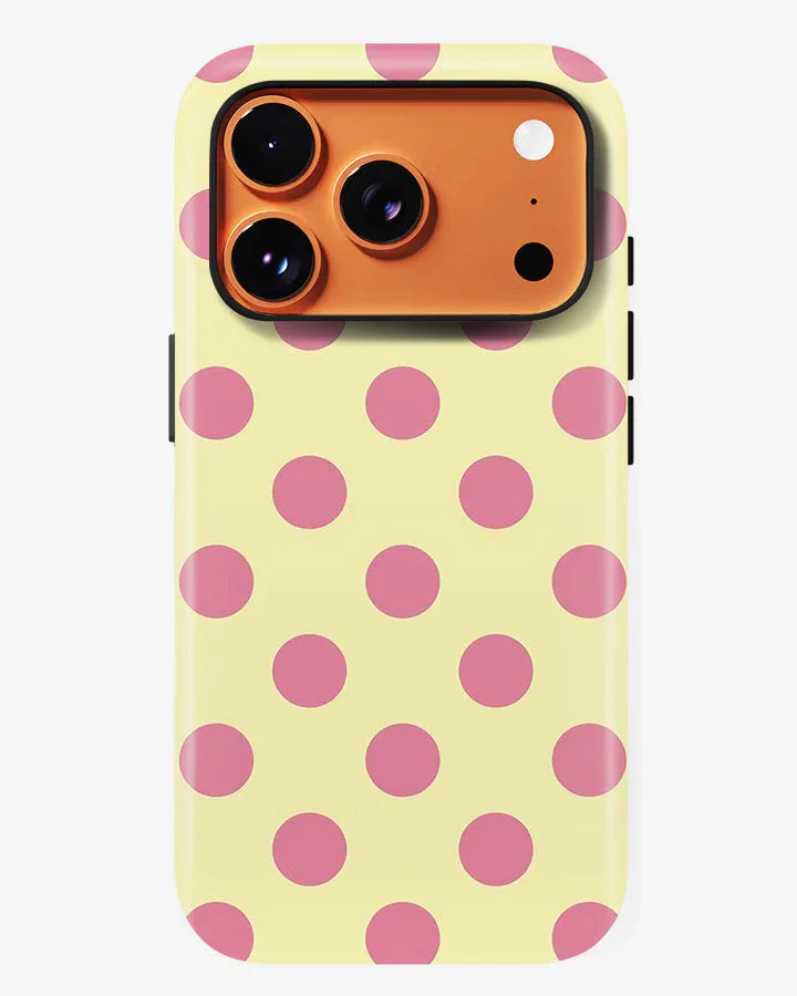 Butter Polka Glossy Armour Shell Phone Cover - Image 6