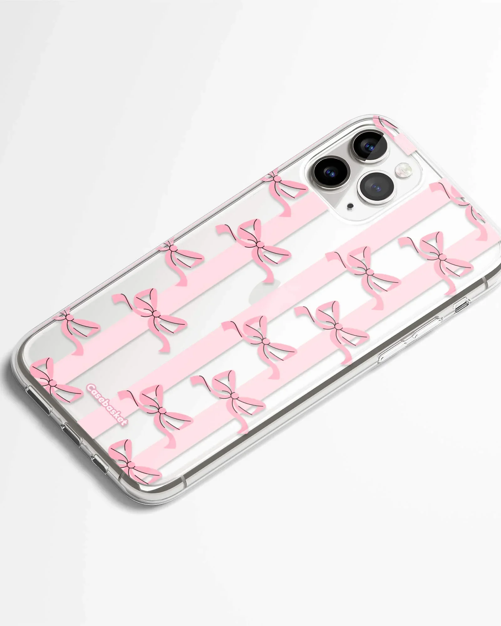 Candy Stripe Bow Silicone Phone Cover - Image 2
