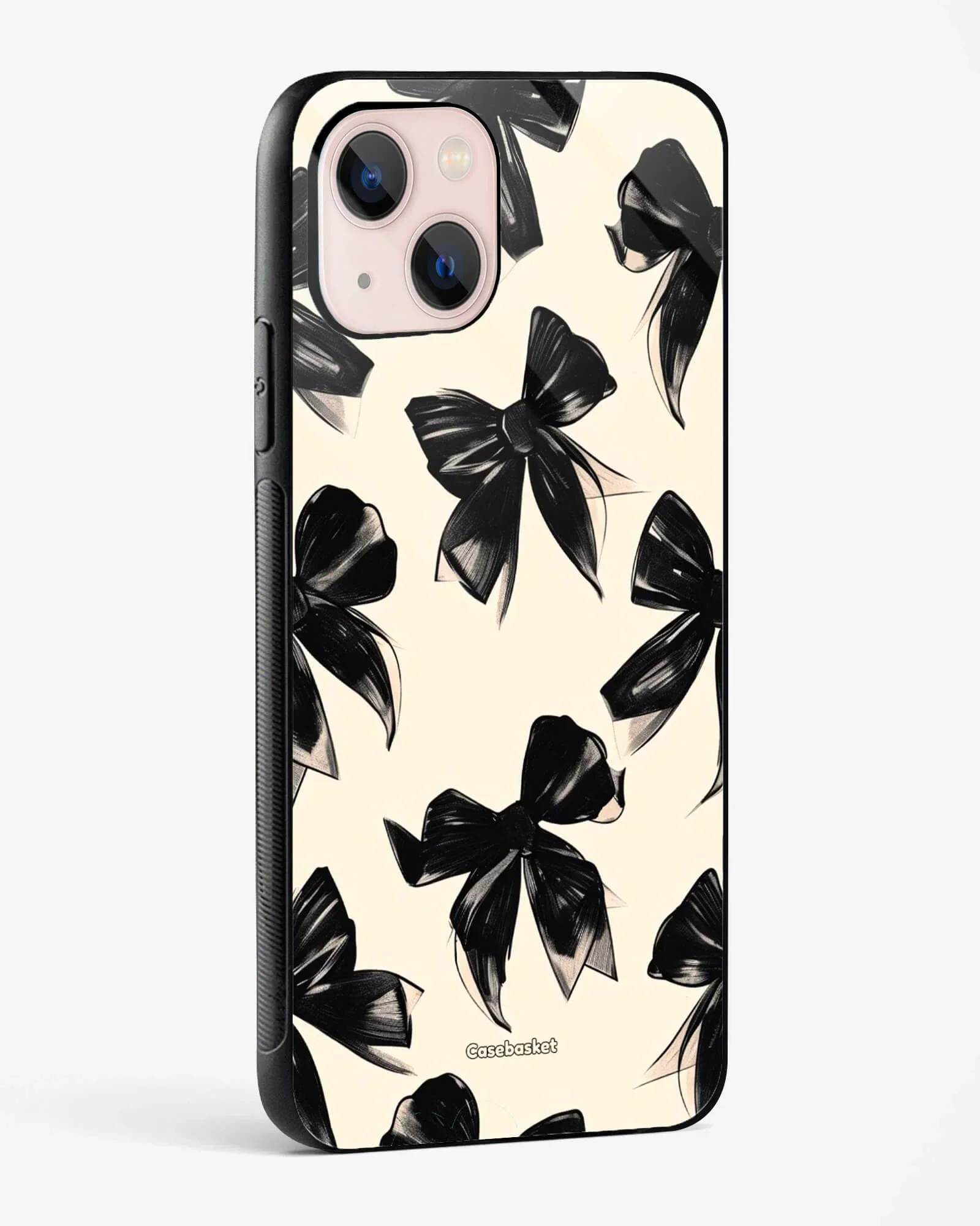 Classic Black Bow Glossy Phone Cover - Image 2