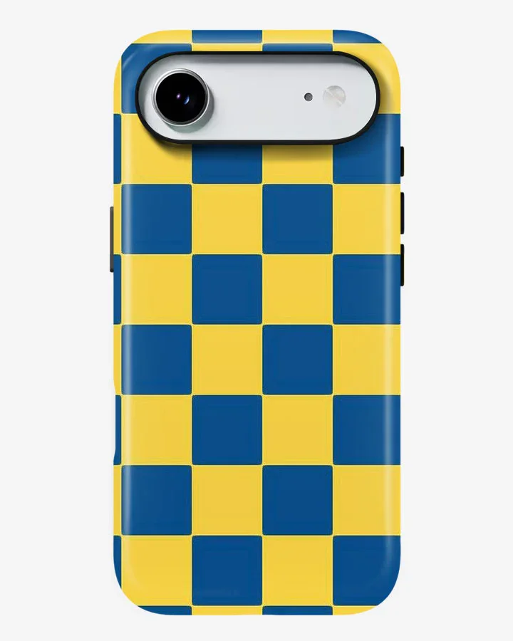 Cobalt Grid Glossy Armour Shell Phone Cover - Image 7