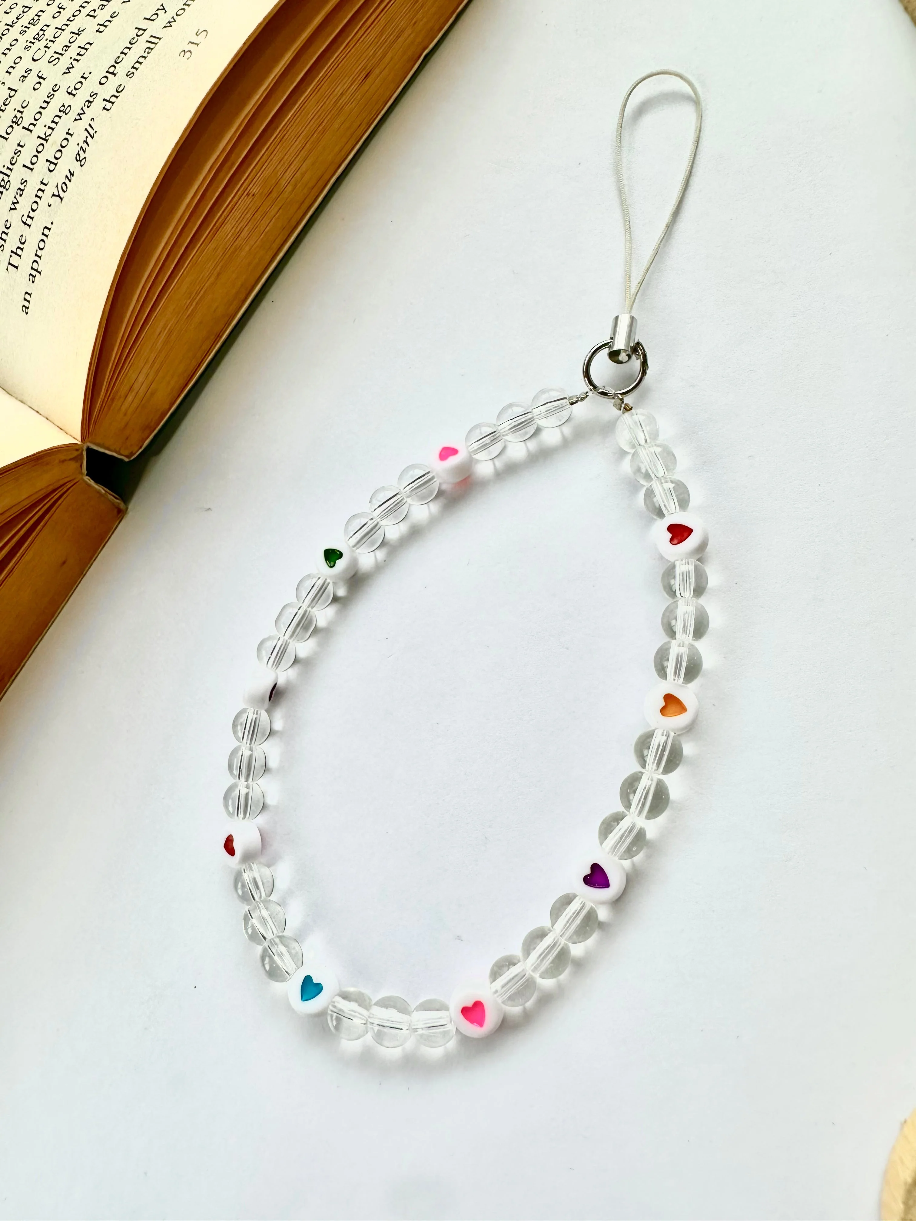 Crystal Heartbeat Phone Chain Charm - Image 3