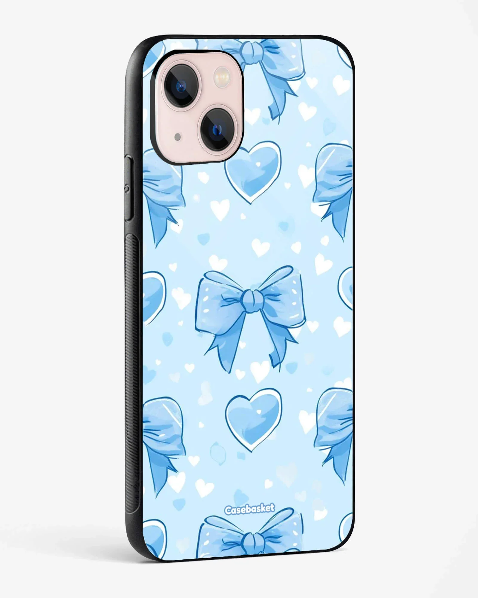 Dreamy Blue Bow Hearts Phone Cover - Image 6