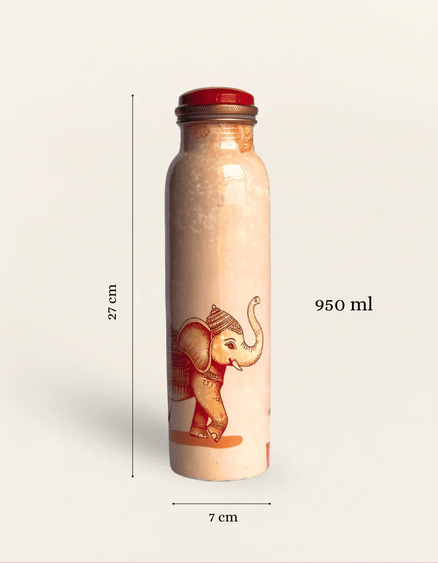 Elephant Grace Copper Bottle - Image 3
