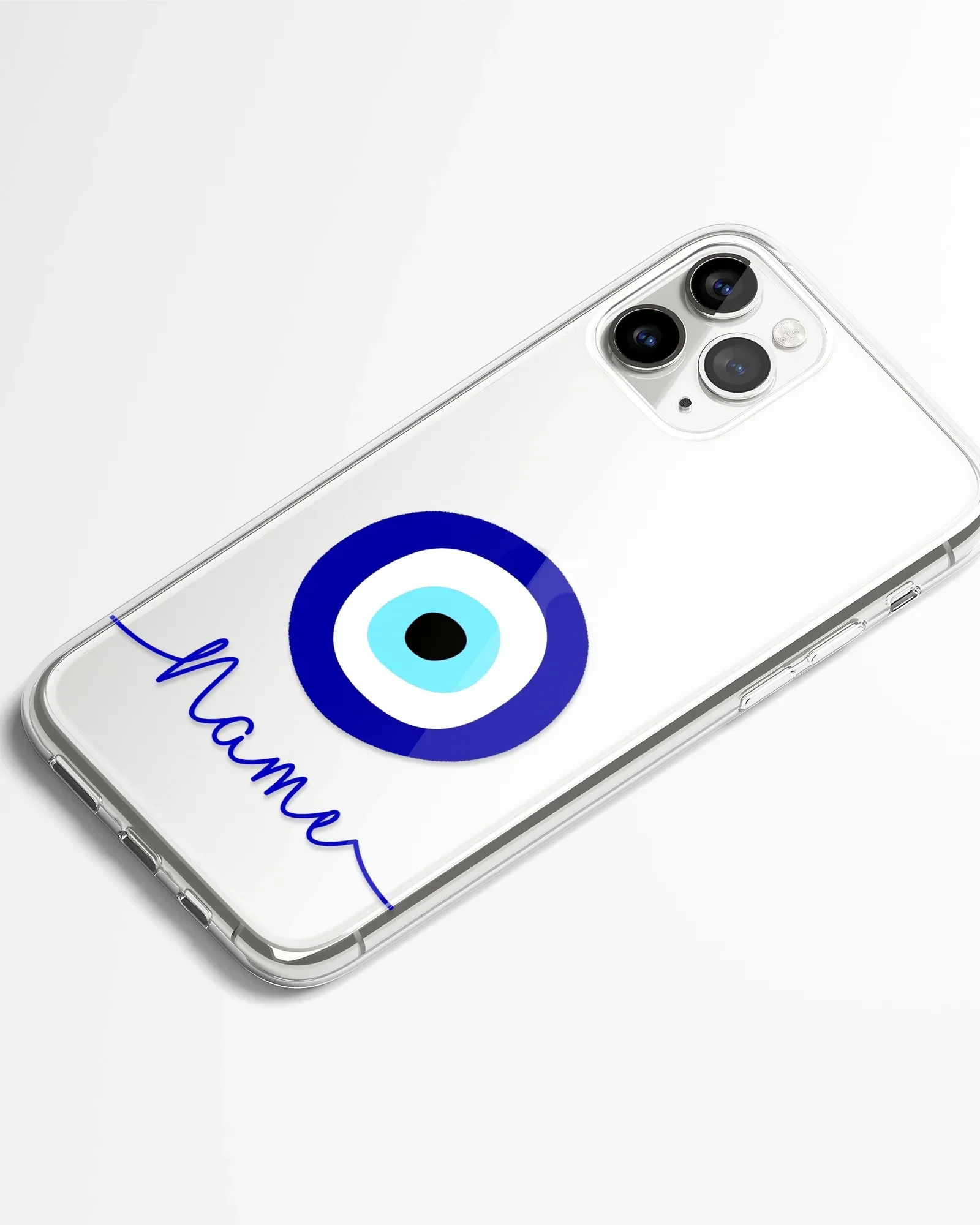 Evil Eye Protection Transparent Silicone Phone Cover - Image 2