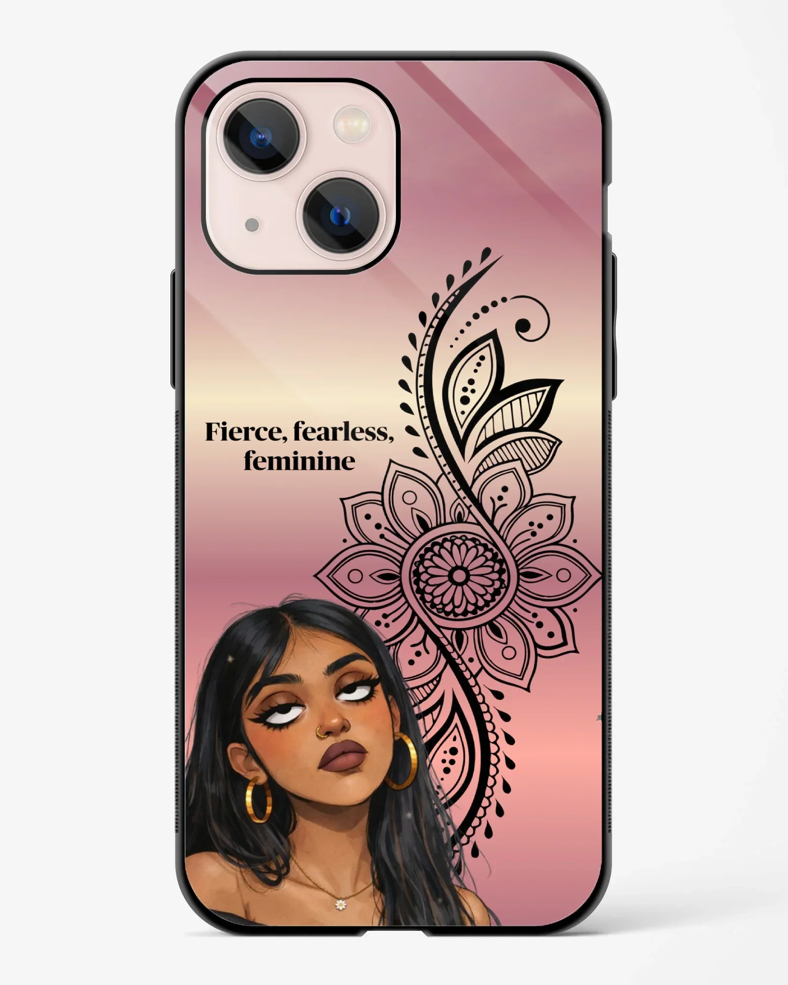 Fierce Fearless Feminine Mandala Phone Cover - Image 5