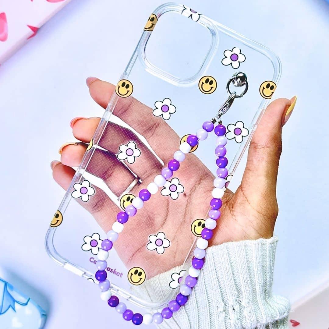 FloraGiggles Transparent Orchid Charm Phone Cover - Image 2