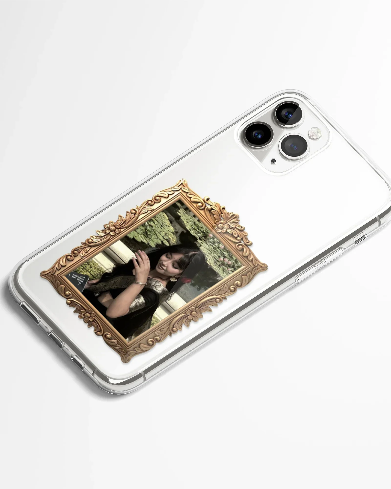 Golden Frame Transparent Silicone Cover - Image 2
