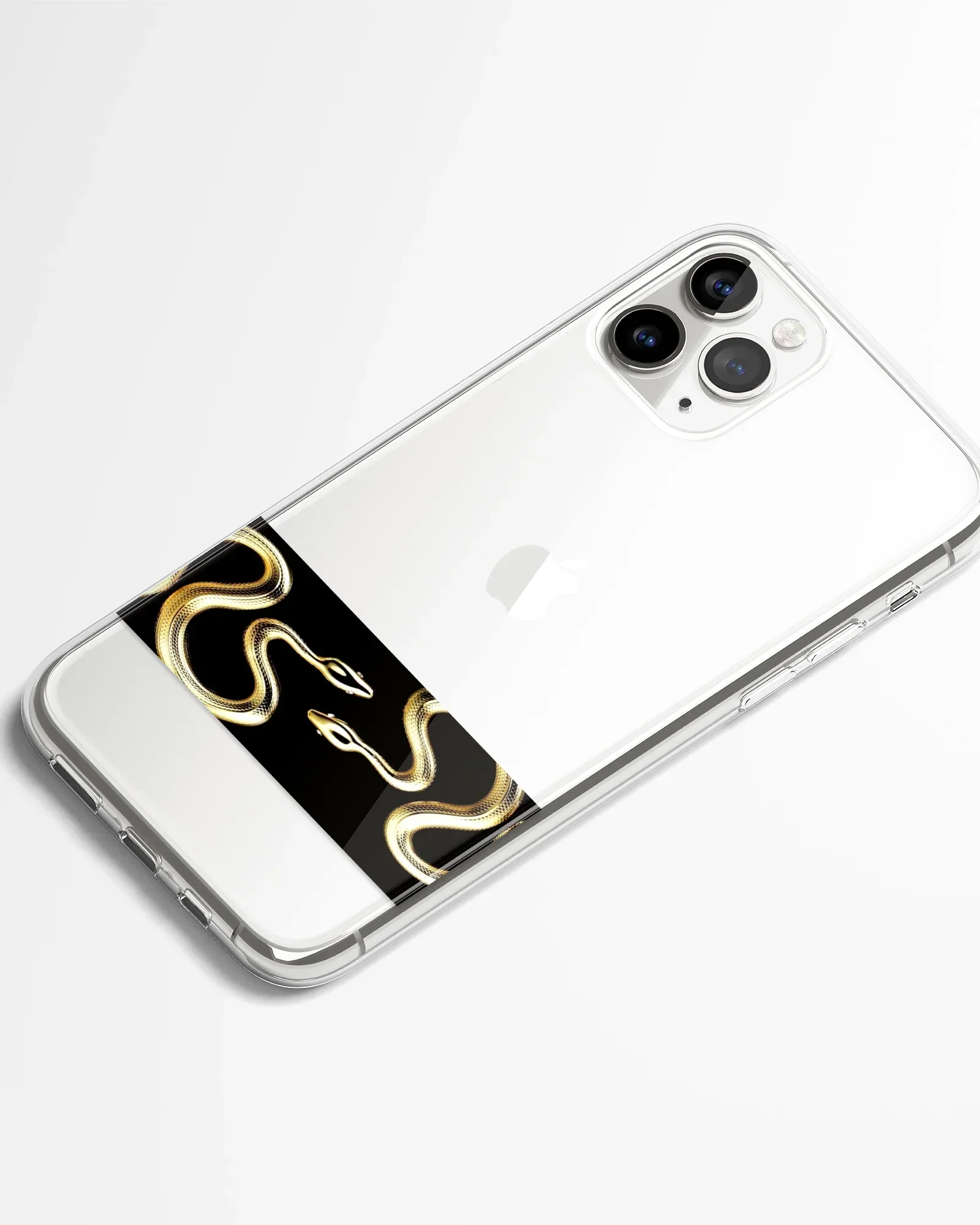 Golden Serpents Transparent Silicone Phone Cover - Image 2