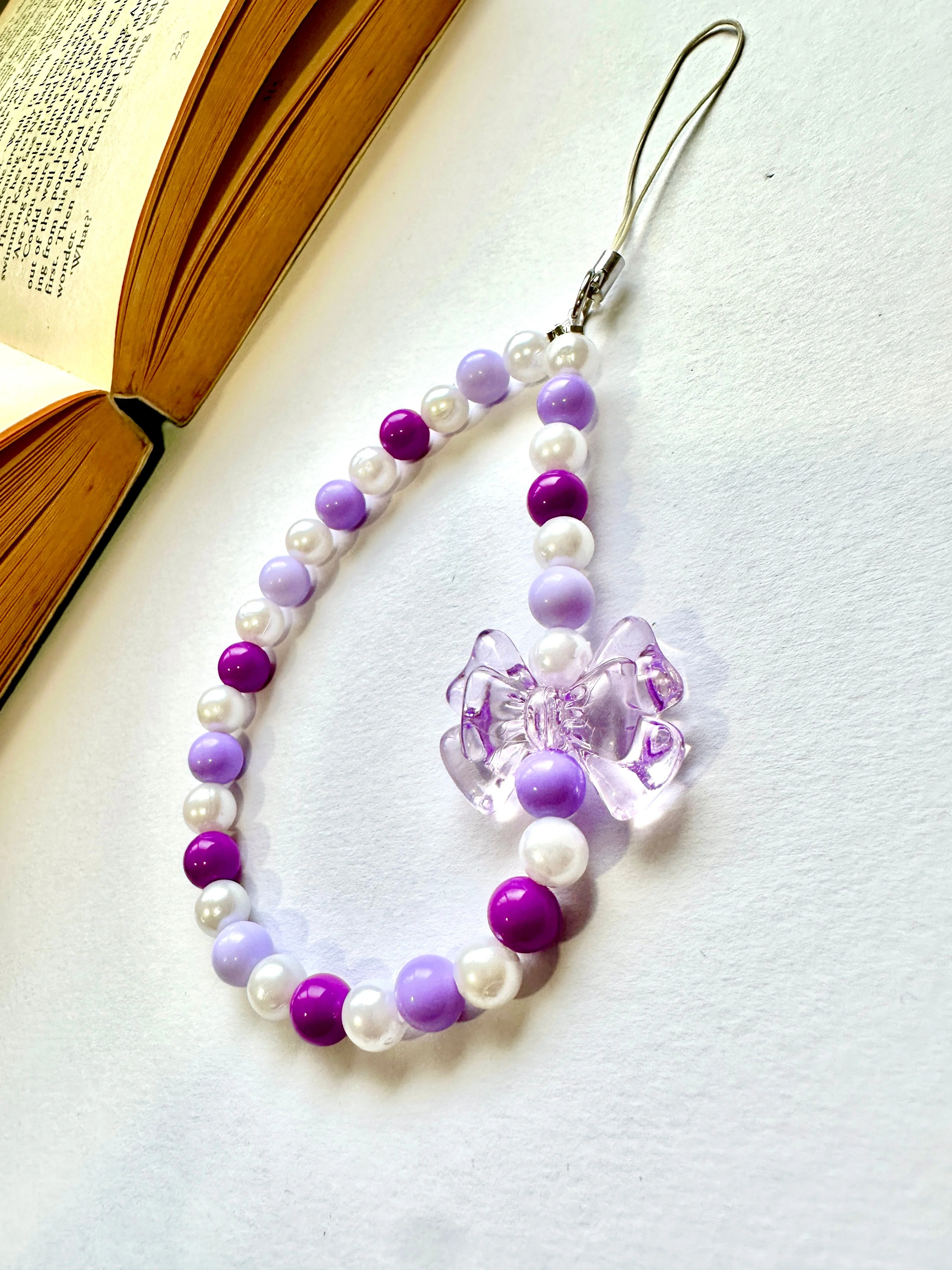 Grape Glaze Bow Phone Chain Charm - Image 3