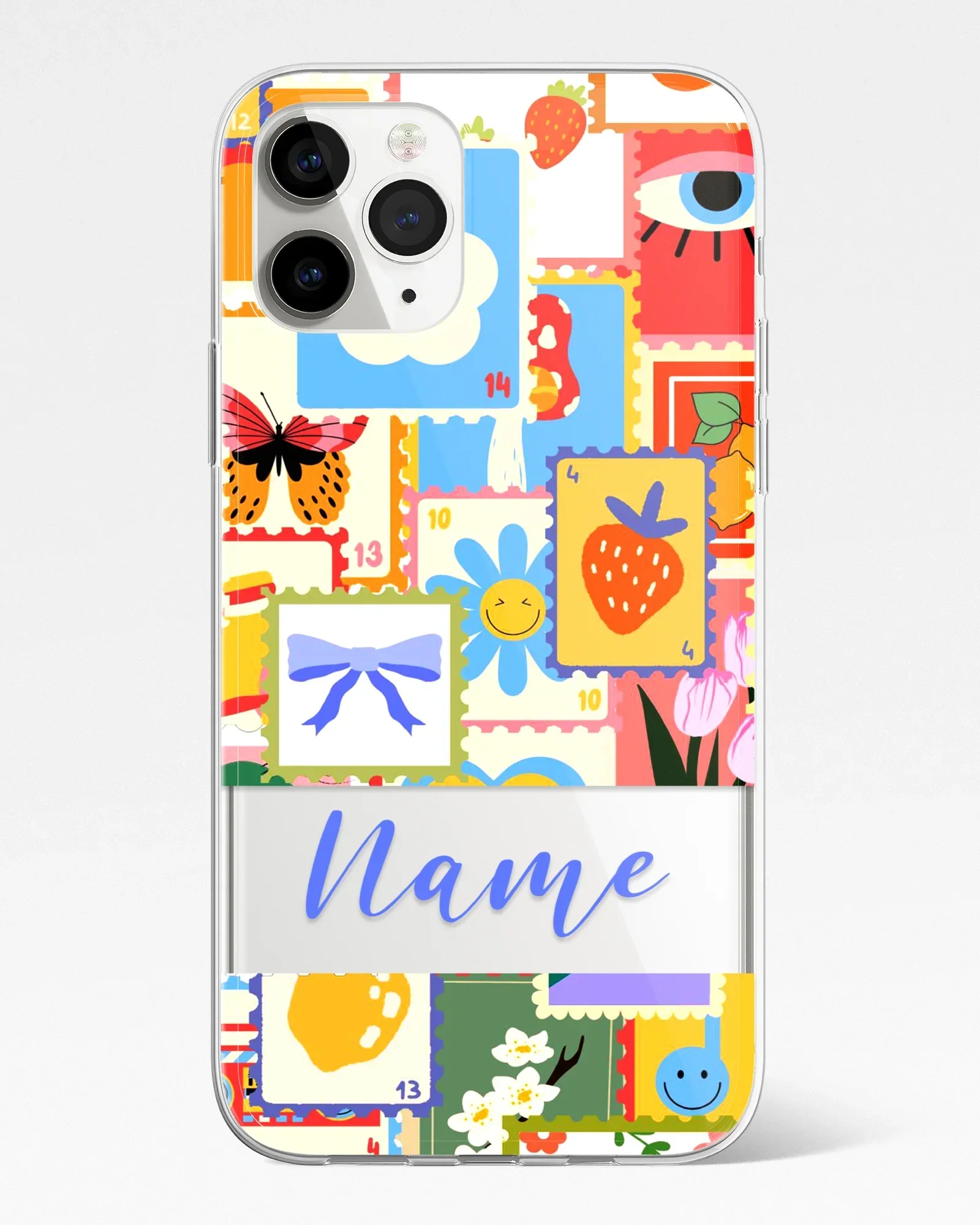 Happy Stamps Transparent Silicone Phone Cover
