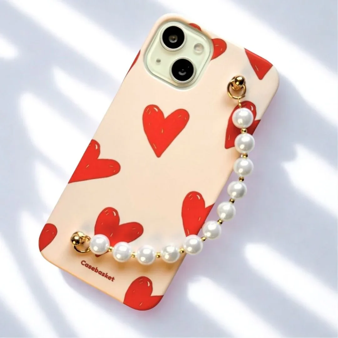 Heartsy pearl Chain Phone Cover