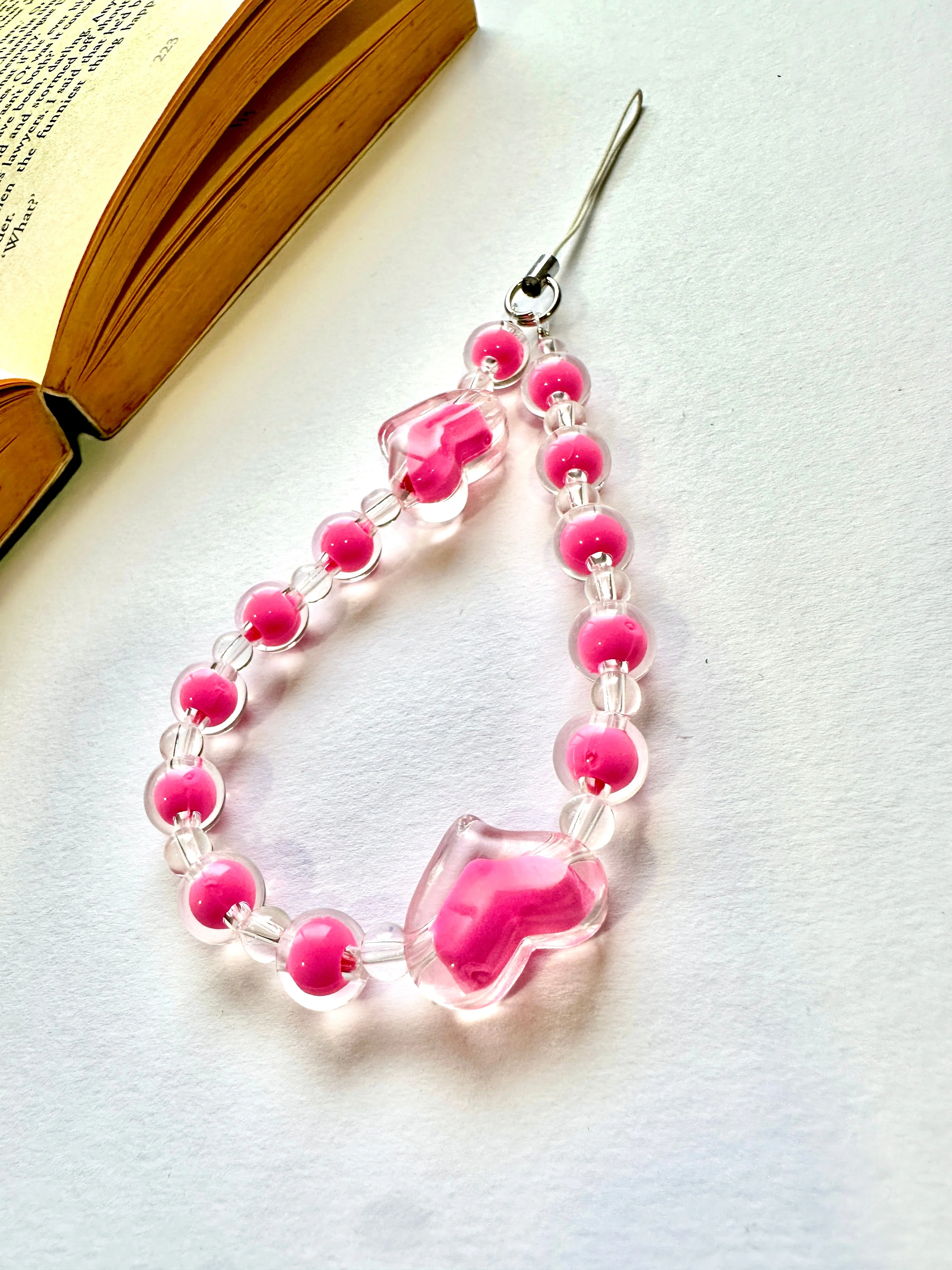 Hot Pink Phone Chain Charm - Image 3