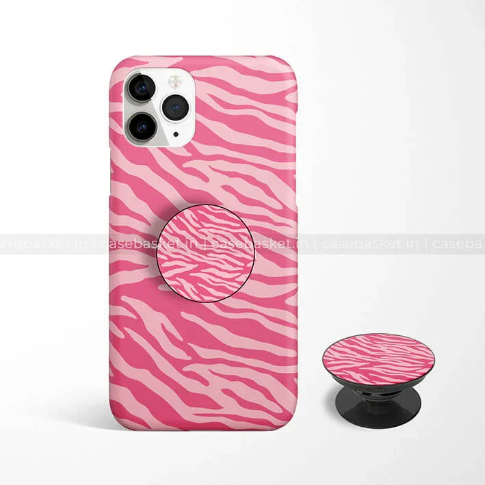 Hot Pink Zebra Print Phone Cover - Image 3
