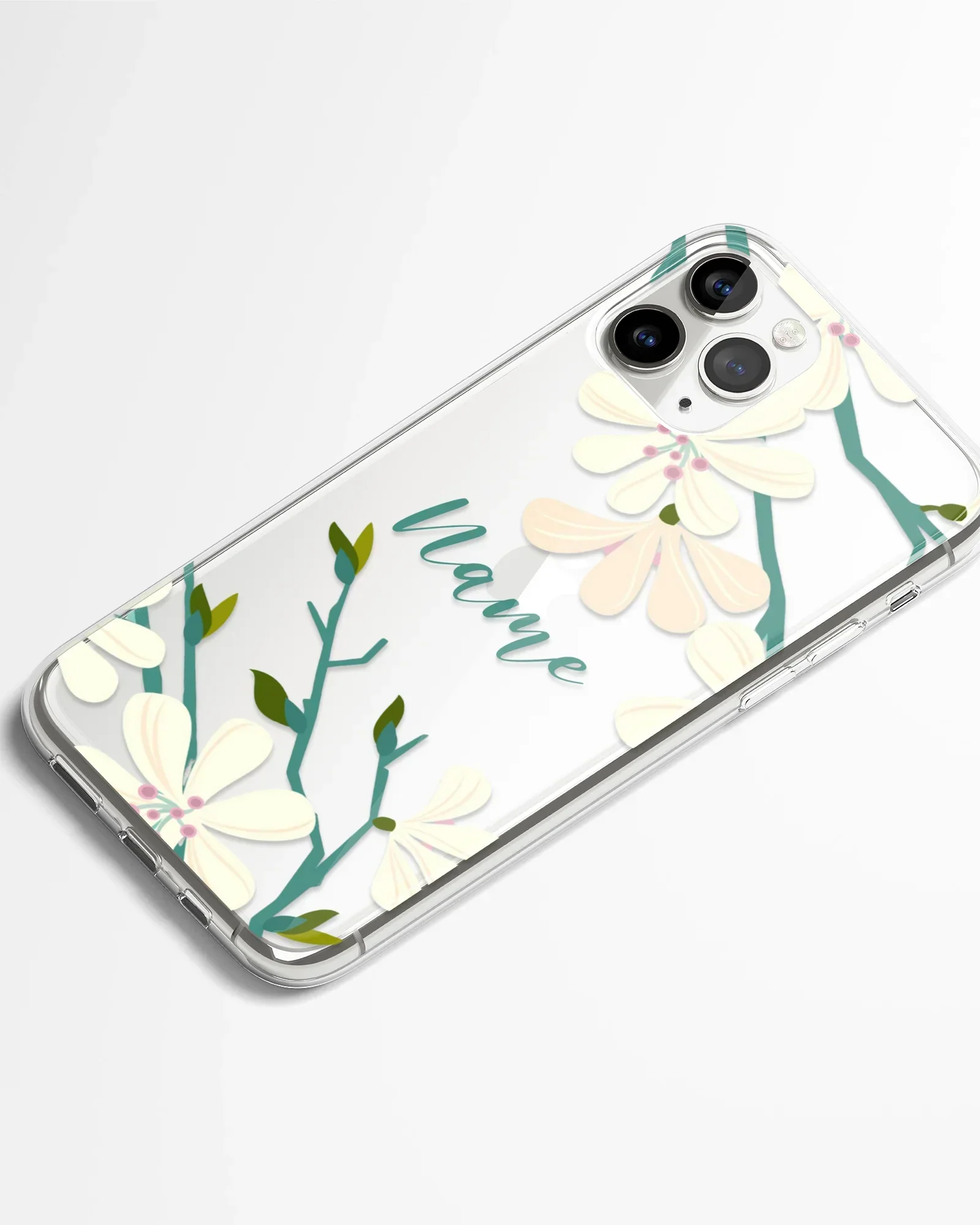 Ivory Blossom Transparent Silicone Phone Cover - Image 2