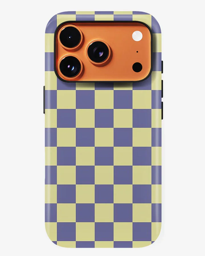 Lavender Check Glossy Armour Shell Phone Cover - Image 6
