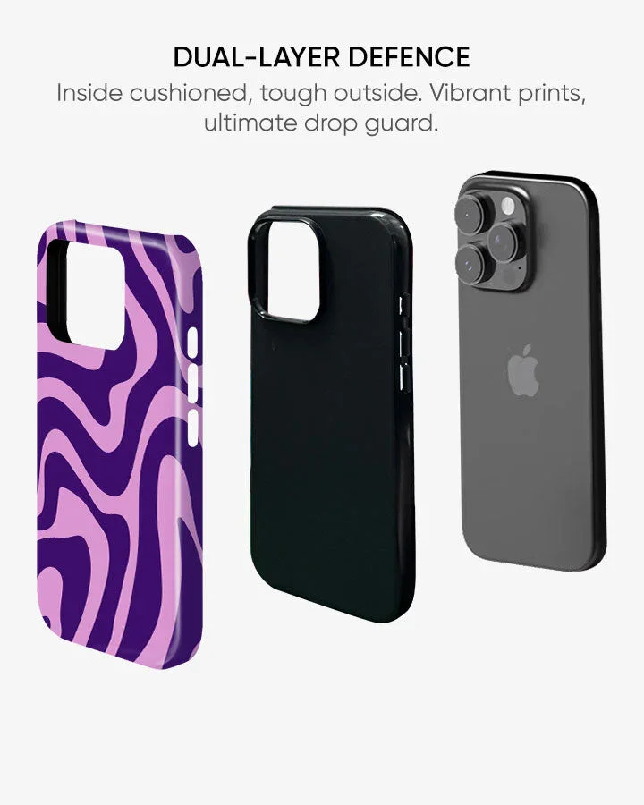 Lavender Waves Glossy Armour Shell Phone Cover - Image 4