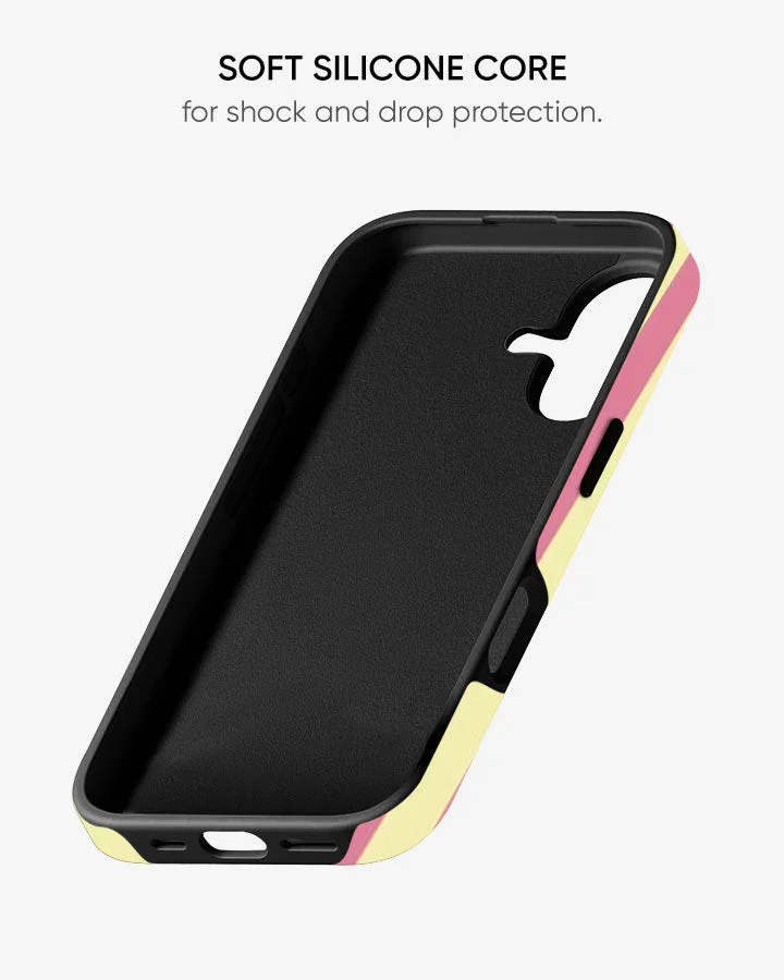 Lemon Pink Glossy Armour Shell Phone Cover - Image 3