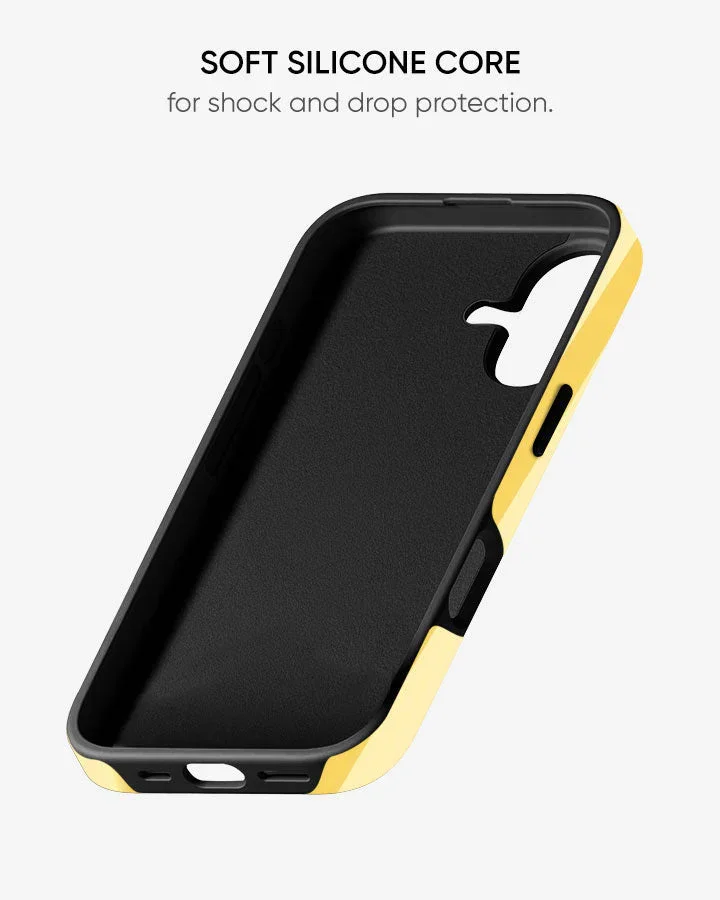 Lemon Stripes Glossy Armour Shell Phone Cover - Image 3