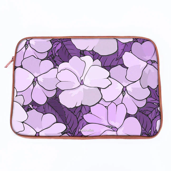 Lilac Blossom Print Laptop Sleeve - Image 14