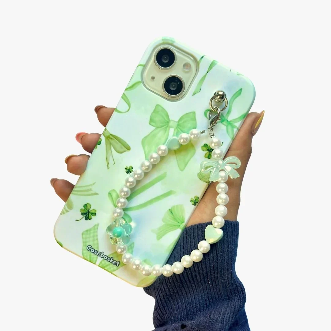 Lucky Chic Mint Bow Fall Chain Phone Cover - Image 2