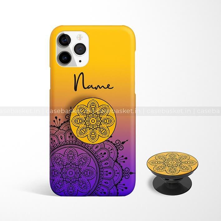 Mandala Violet Yellow Shade Phone Cover - Image 3