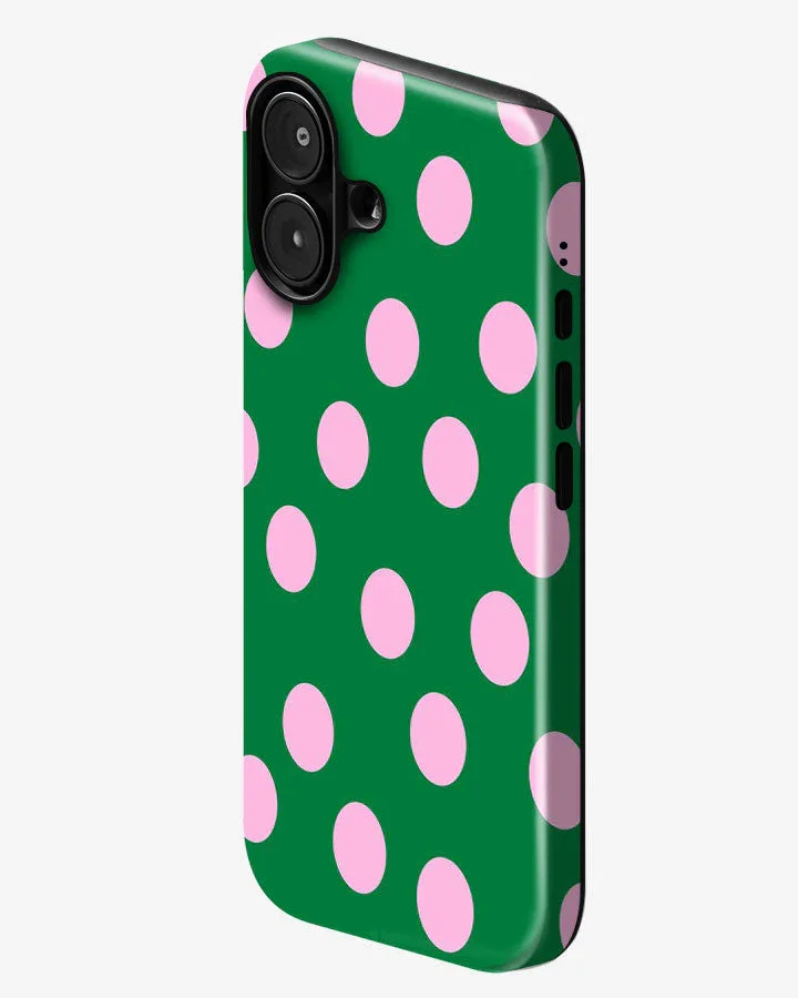 Matcha Dots Glossy Armour Shell Phone Cover - Image 2