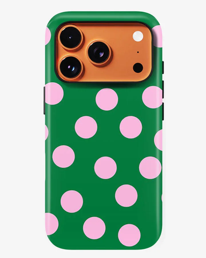 Matcha Dots Glossy Armour Shell Phone Cover - Image 6