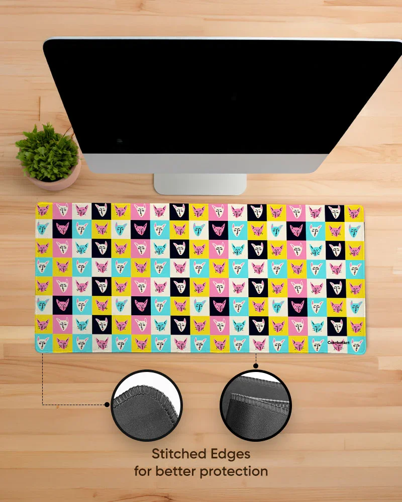 Meowzical Print Desk Mat - Image 5