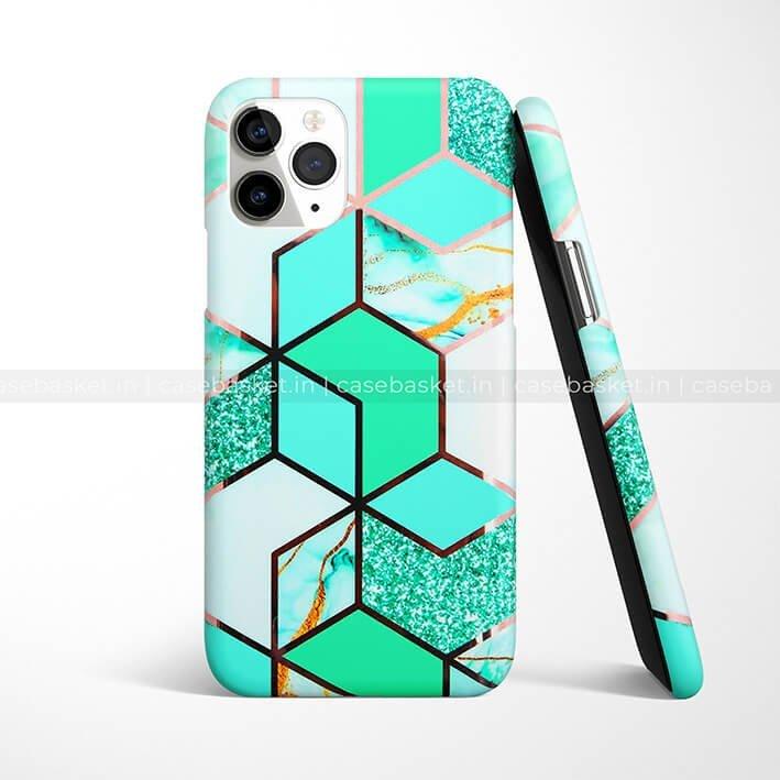 Mint Green Geometric Phone Cover - Image 2