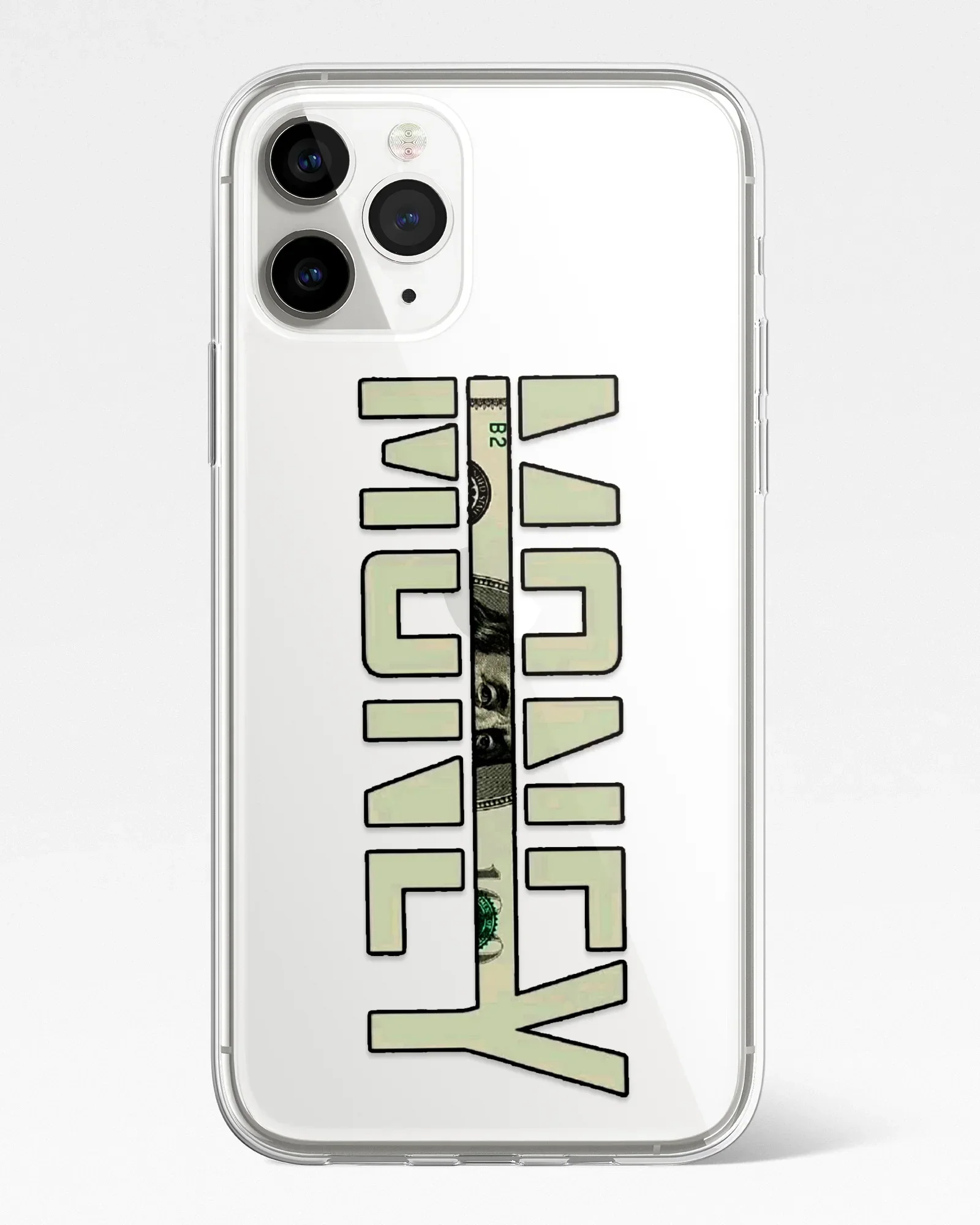 Money Talks Transparent Silicone Phone Cover