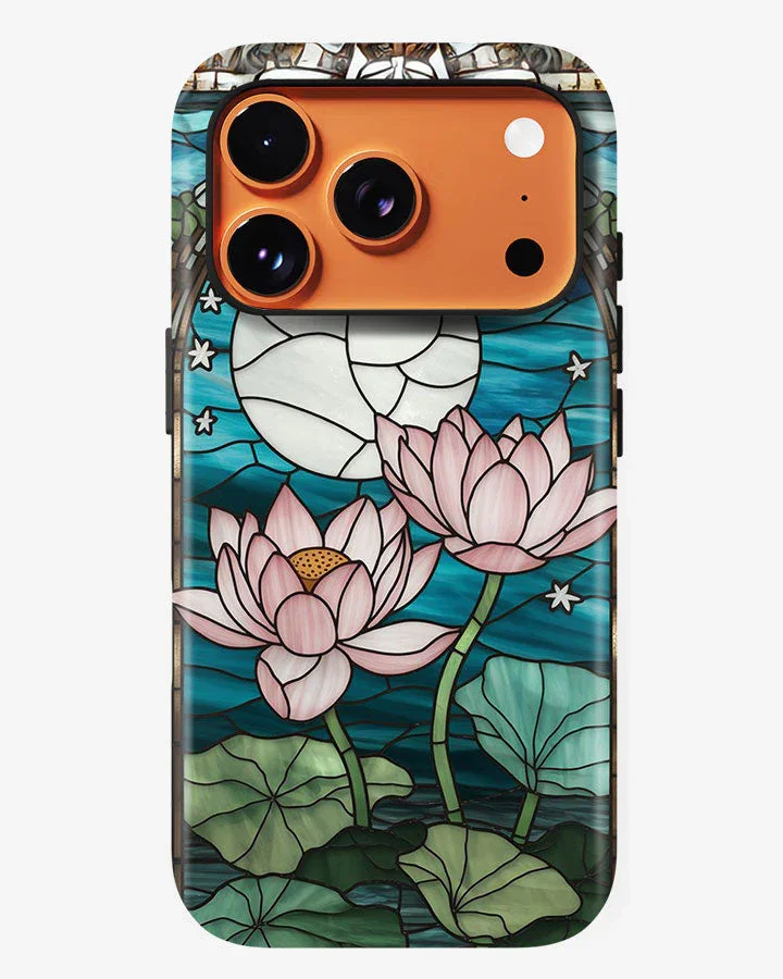 Moonlit Lotus Glossy Armour Shell Phone Cover - Image 6