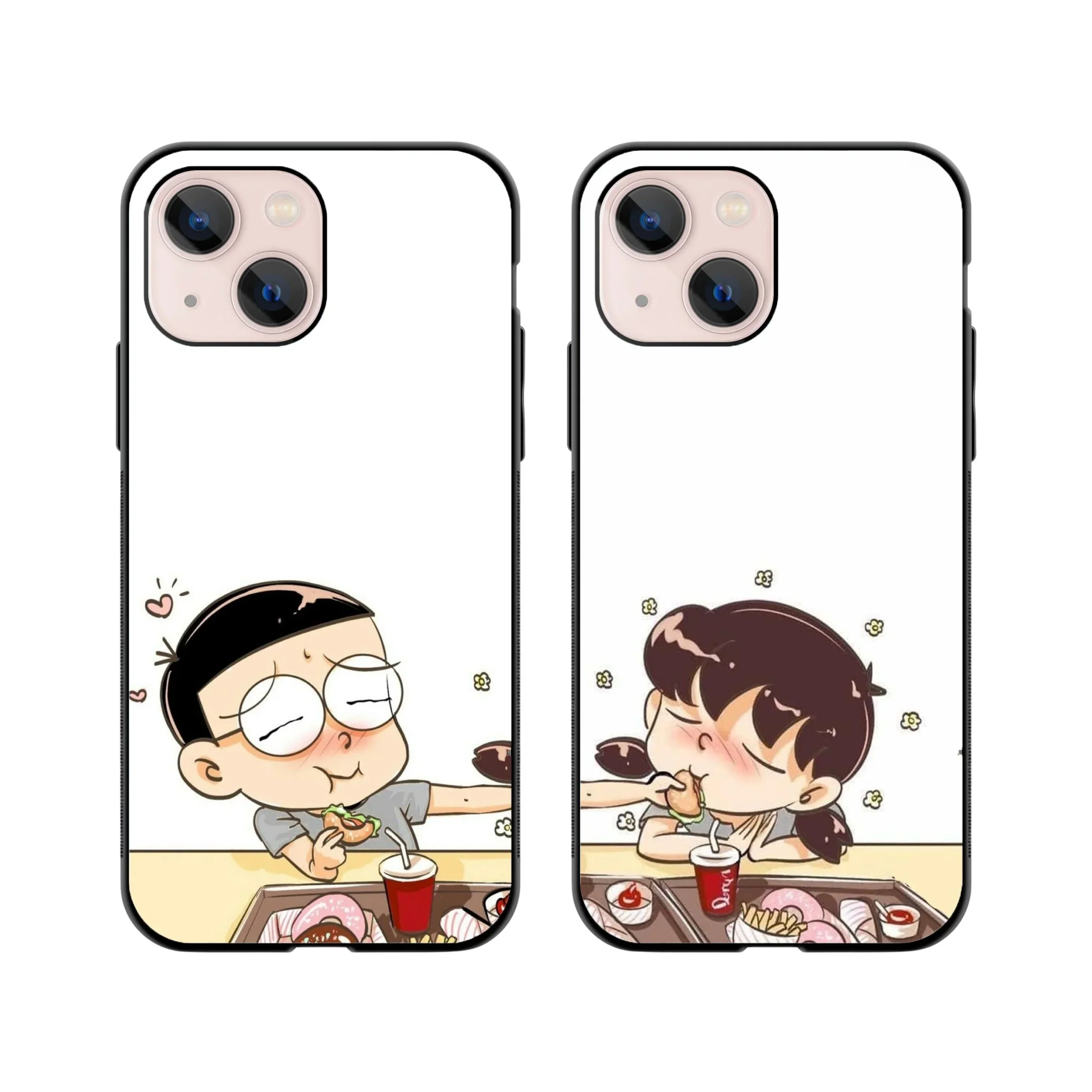 Munchin’ in Love Couple Phone Cover - Image 3